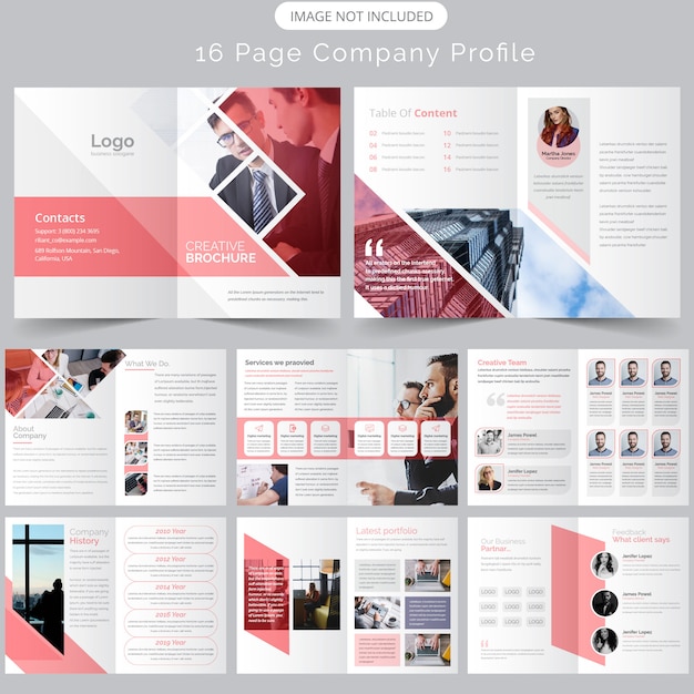 Download Company profile brochure template | Premium Vector