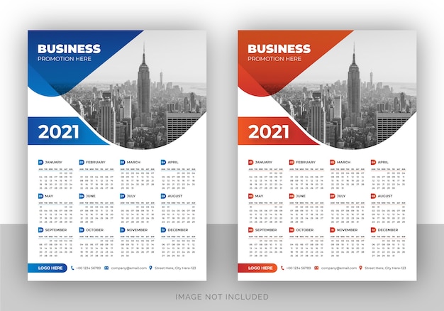 Premium Vector | Company single page stylish branding wall calendar ...