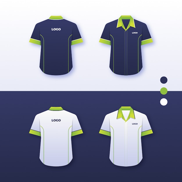 Company uniform shirt design | Premium Vector