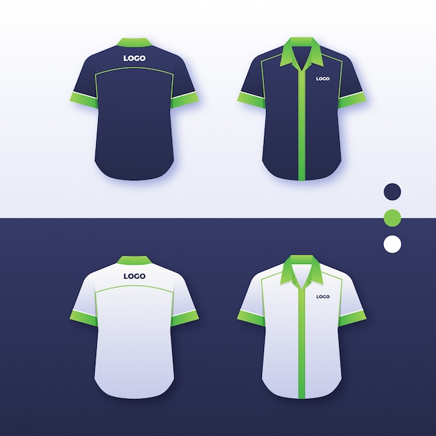 Premium Vector | Company uniform shirt design