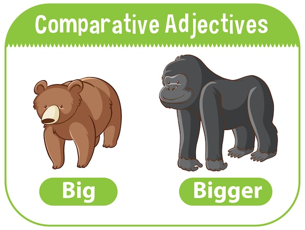 free-vector-comparative-adjectives-for-word-big