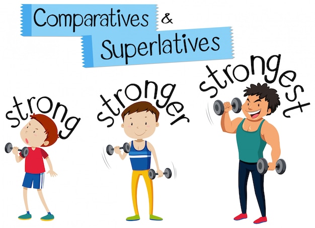 Premium Vector Comparatives And Superlatives Illustration