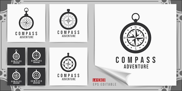 Premium Vector | Compass Logo Design Vector Illustration