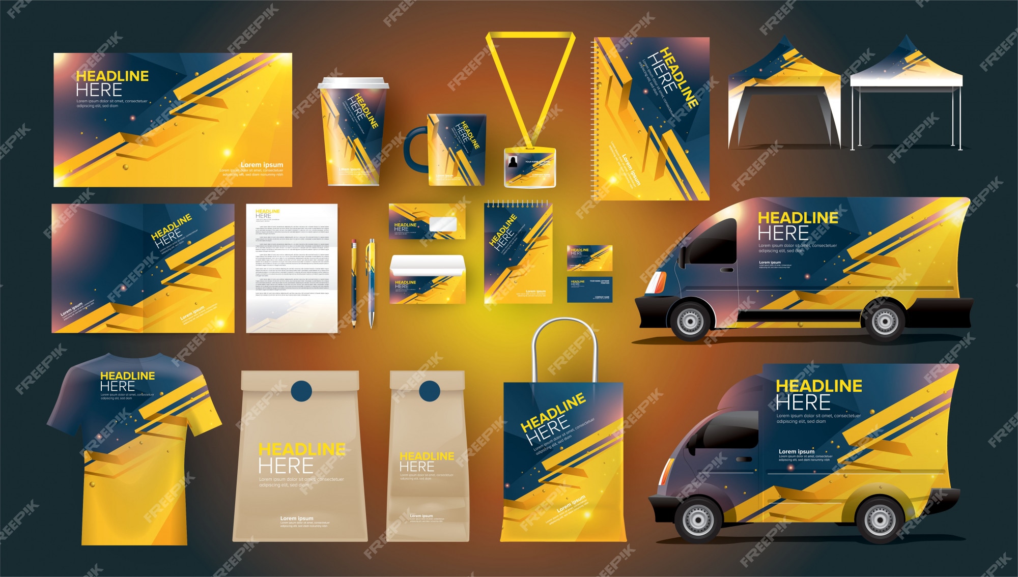 Premium Vector | Complete corporate identity package