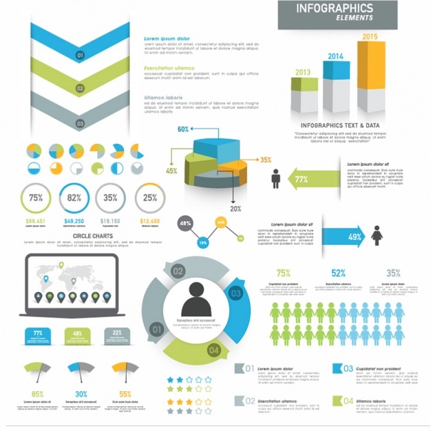 Complete infographic template with different elements Premium Vector Complete infographic template with different elements Premium Vector