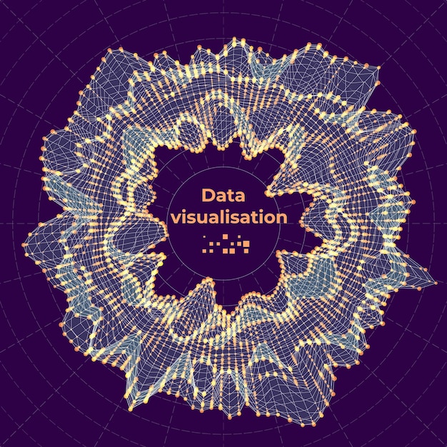 Premium Vector | Complex Data Visualization Concept. Vector Abstract ...