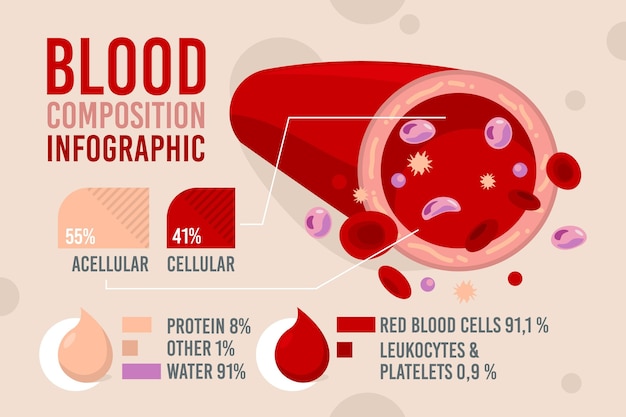 Free Vector | Composition of blood infographic