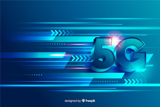 Concept of 5g technology network lines Free Vector