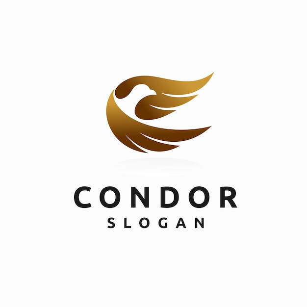 Premium Vector | Condor logo with lettering concept