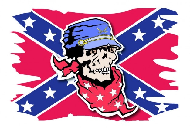 Download Confederate flag with skull Vector | Free Download