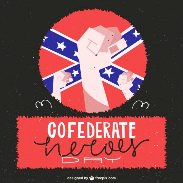 Confederate heroes day illustration background Vector | Premium Download