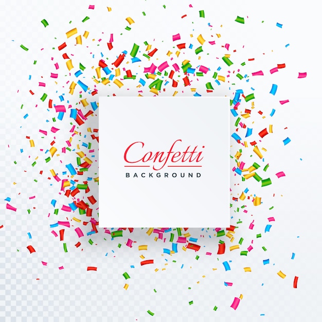 Confetti background with text space Free Vector