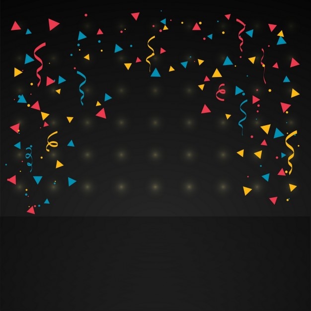 Free Vector | Confetti in black background