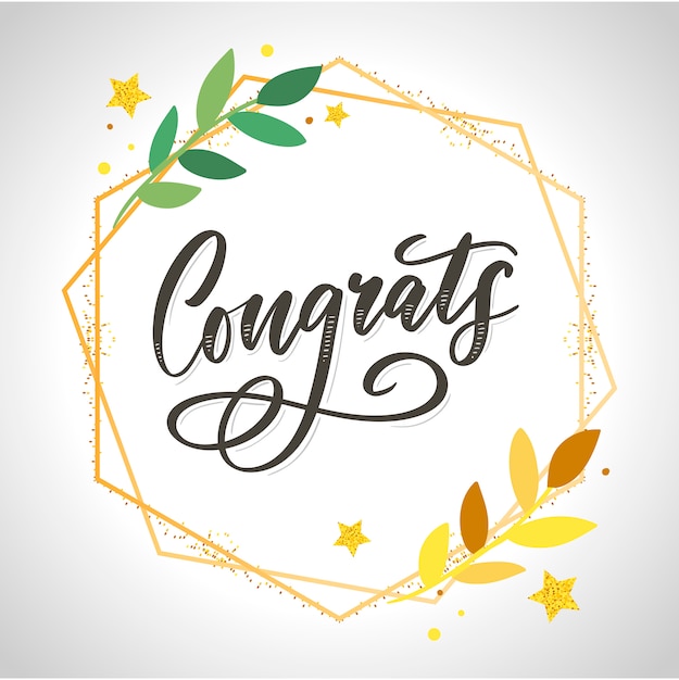 Congrats congratulations  card lettering calligraphy  text 