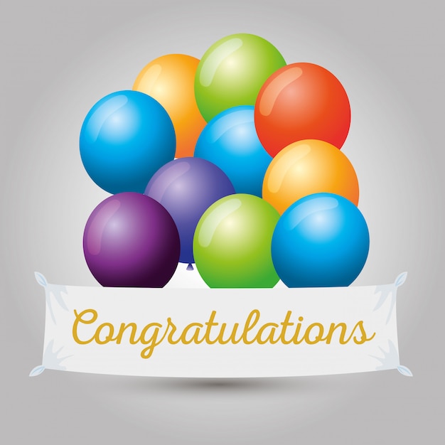 Download Congratulations event with balloons decoration to party ...