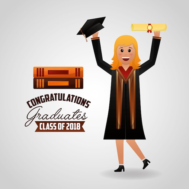 Premium Vector | Congratulations graduation card