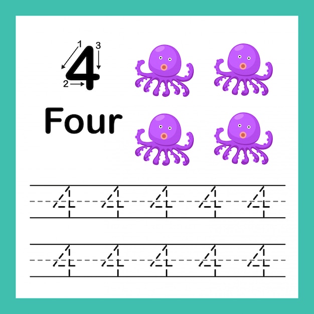 connecting dot and printable numbers exercise illustration