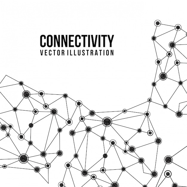 Premium Vector | Connectivity design over white background vector ...