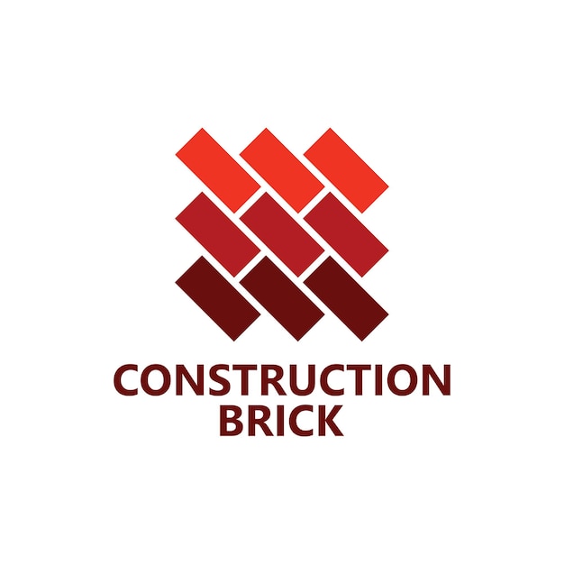 Premium Vector | Construction brick logo template design