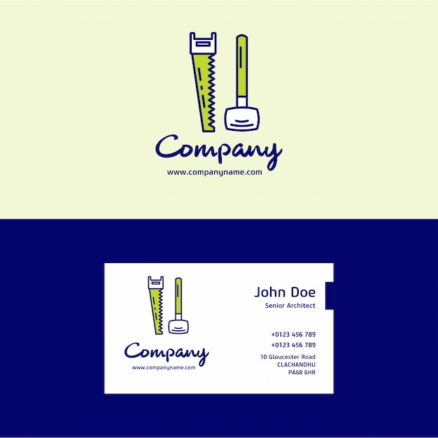 Download Free Construction Company Logo And Card Premium Vector Use our free logo maker to create a logo and build your brand. Put your logo on business cards, promotional products, or your website for brand visibility.