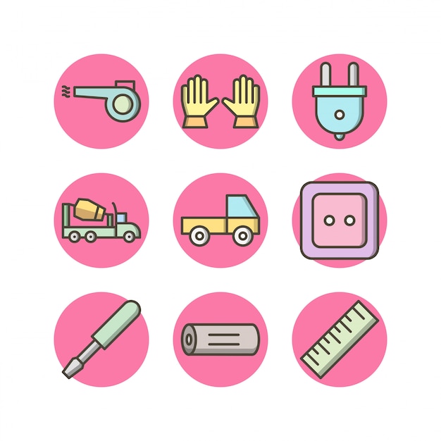 Download Free Construction Icons For Personal And Commercial Use Premium Vector Use our free logo maker to create a logo and build your brand. Put your logo on business cards, promotional products, or your website for brand visibility.