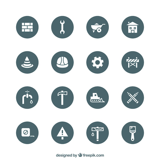 Construction Icons Free Vector