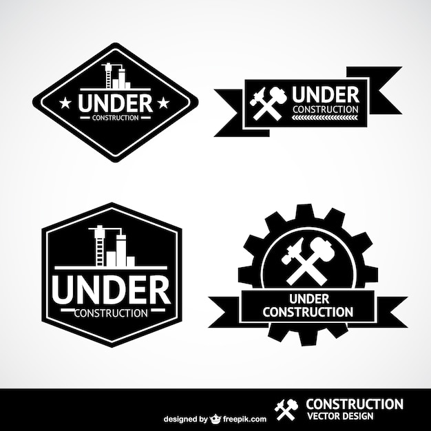 Download Free Under Construction Labels Free Vector Use our free logo maker to create a logo and build your brand. Put your logo on business cards, promotional products, or your website for brand visibility.