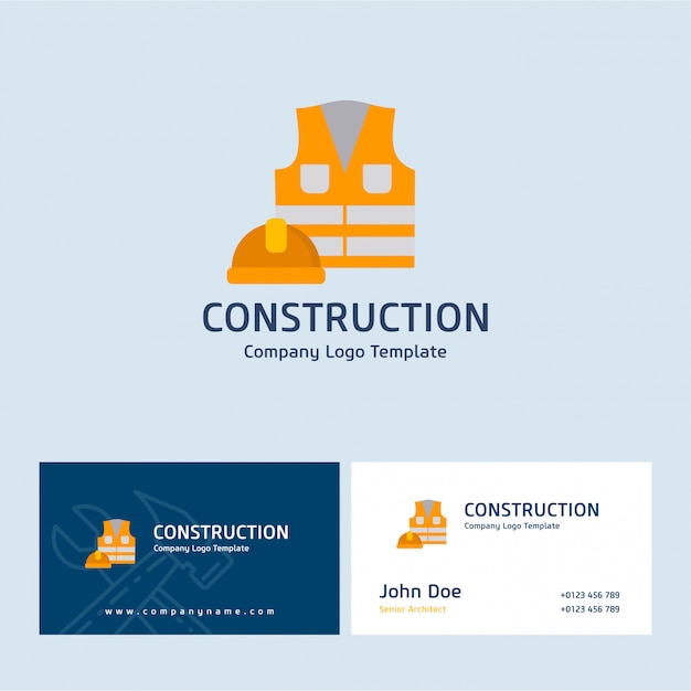 Download Free Construction Logo And Business Card Premium Vector Use our free logo maker to create a logo and build your brand. Put your logo on business cards, promotional products, or your website for brand visibility.