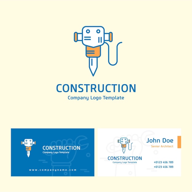 Download Free Construction Logo And Business Card Premium Vector Use our free logo maker to create a logo and build your brand. Put your logo on business cards, promotional products, or your website for brand visibility.