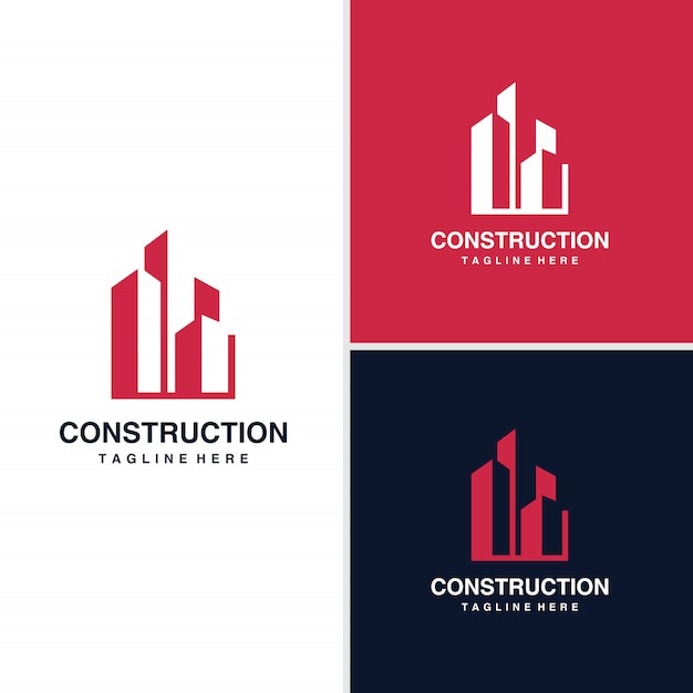Download Free Construction Logo Design Concept Architectural Building Premium Vector Use our free logo maker to create a logo and build your brand. Put your logo on business cards, promotional products, or your website for brand visibility.