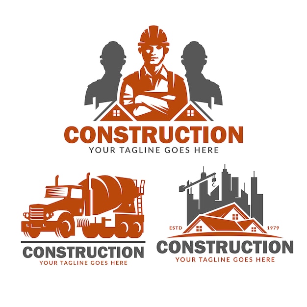 Download Free Construction Logo Template Set Vector Pack Of Construction Logo Premium Vector Use our free logo maker to create a logo and build your brand. Put your logo on business cards, promotional products, or your website for brand visibility.