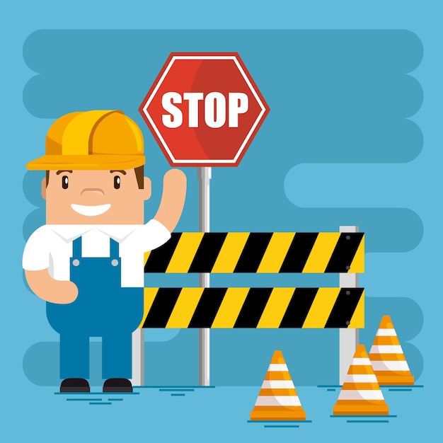 Premium Vector | Construction worker cartoon