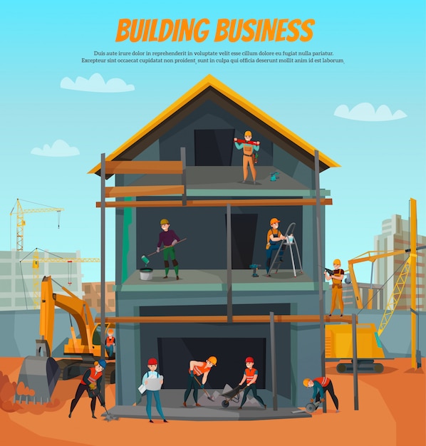 Free Vector | Construction workers template