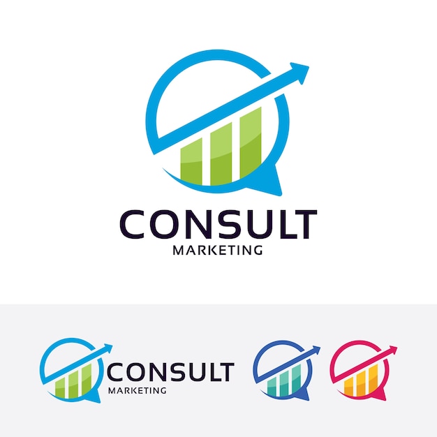 Premium Vector Consult Marketing Vector Logo Template