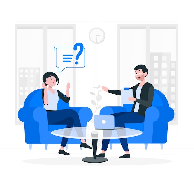 Consulting concept illustration Free Vector