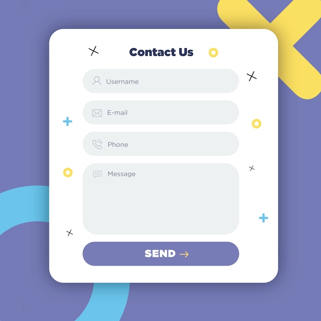 Premium Vector | Contact form