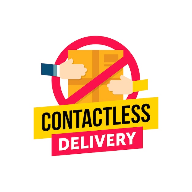Contactless Delivery Concept Of Contact Free To Protect Form