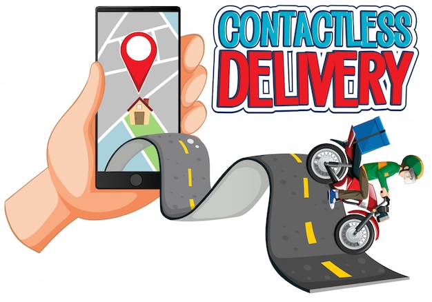 Download Free Download This Free Vector Contactless Delivery Logo With Bike Use our free logo maker to create a logo and build your brand. Put your logo on business cards, promotional products, or your website for brand visibility.