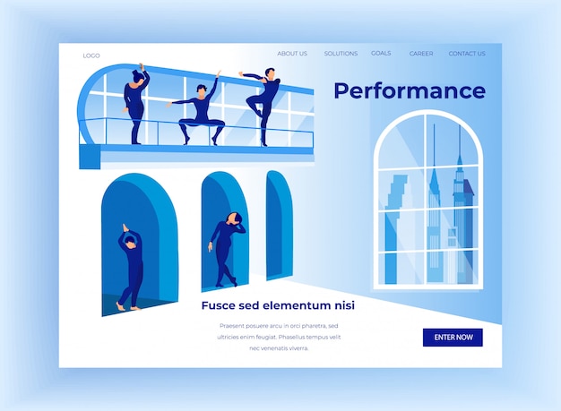 Premium Vector | Contemporary art performance, modern show banner