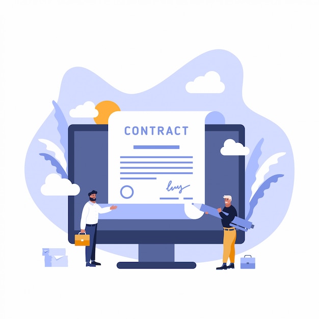 Contract sign up paper document businessman agreement ...