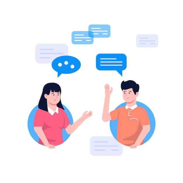 Conversation concept illustration | Premium Vector