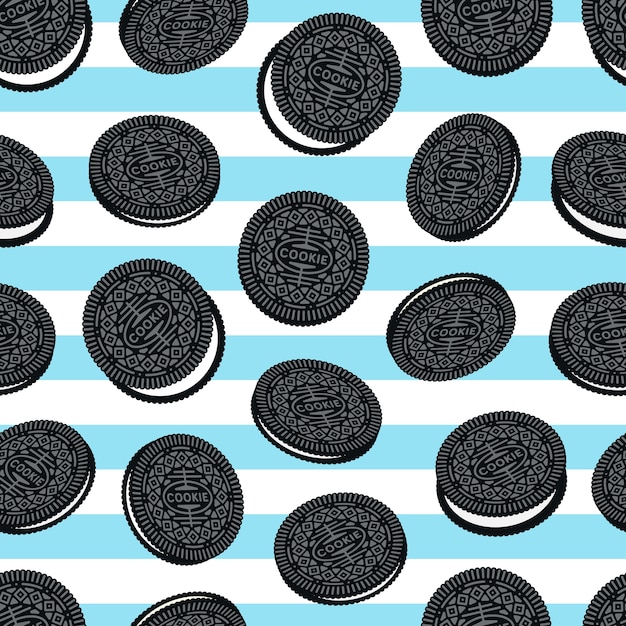 Cookies seamless pattern Vector | Premium Download