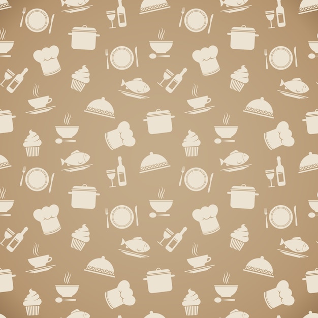 Cooking pattern design Vector | Free Download