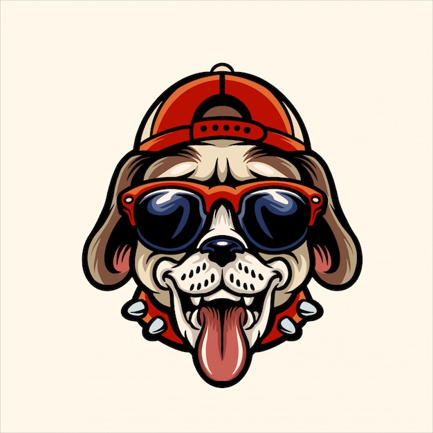 Premium Vector | Cool dog