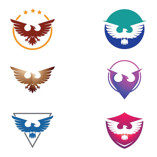 Download Free Cool Eagle Hawk Falcon Logo Set Premium Vector Use our free logo maker to create a logo and build your brand. Put your logo on business cards, promotional products, or your website for brand visibility.