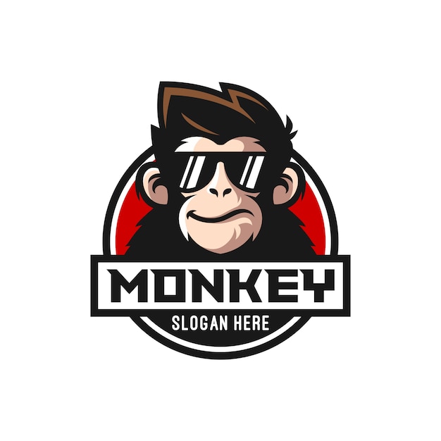 Verbazingwekkend Cool monkey logo design vector illustrator | Premium Vector LU-85