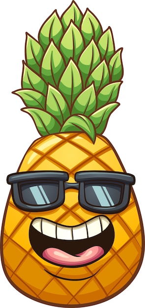 Download Cool pineapple Vector | Premium Download