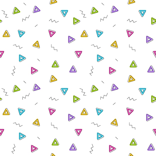 Premium Vector | Cool seamless pattern with triangular shape and line ...