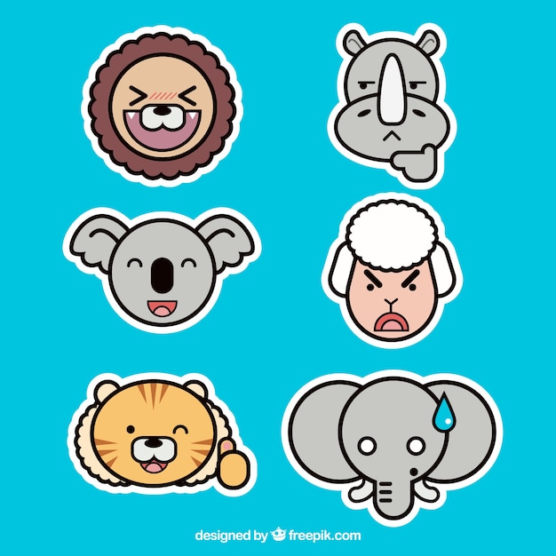 Cool set of animals faces
