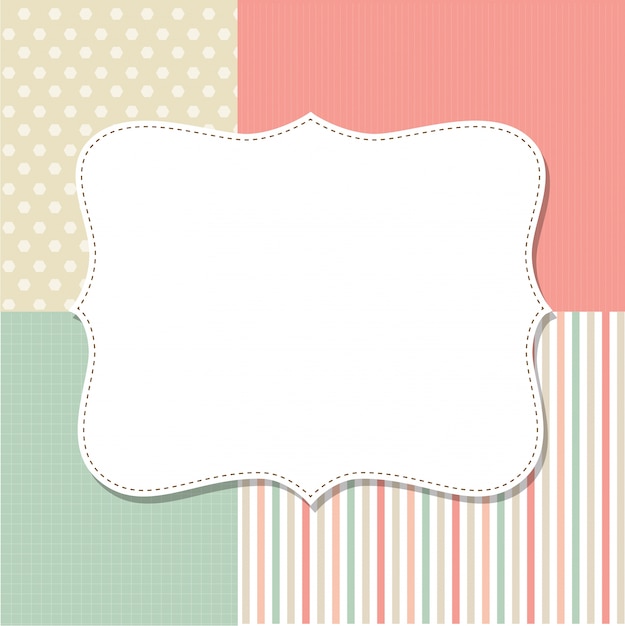 Cool template frame design for greeting card Vector ...